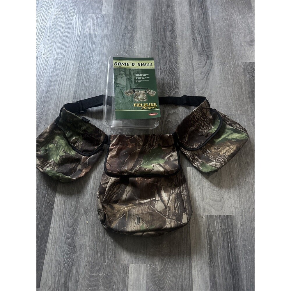 Fieldline Camo Hunting Waist Belt 3 Pouch Game Bag Made in USA Camouflage